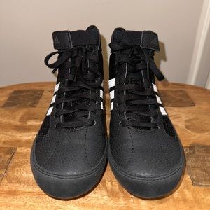 Adidas Youth HVC 2 Wrestling Shoes Black/White